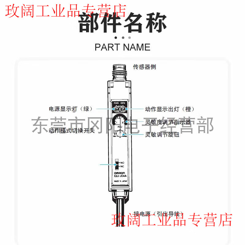 Yue Changsheng original proximity sensor electrostatic capacitance amplifier separate type E2J-J4CA E2J-W10MA physical shooting E2J-W10MA