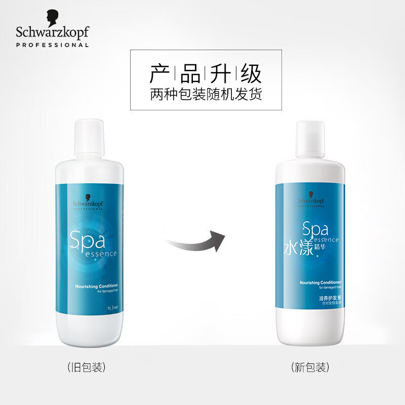 Schwarzkopf Professional Aqua Essence Nourishing Conditioner 1L Spa Wash and Conditioner, Smooth, Strong, Refreshing, Protein Hair Conditioner, Fragrant