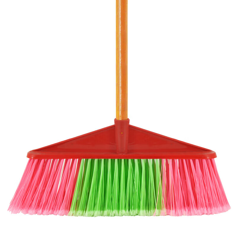 Fuxi wood hard bristled plastic broom wholesale household outdoor sanitation sweeping broom school cleaning broom head 5 pack