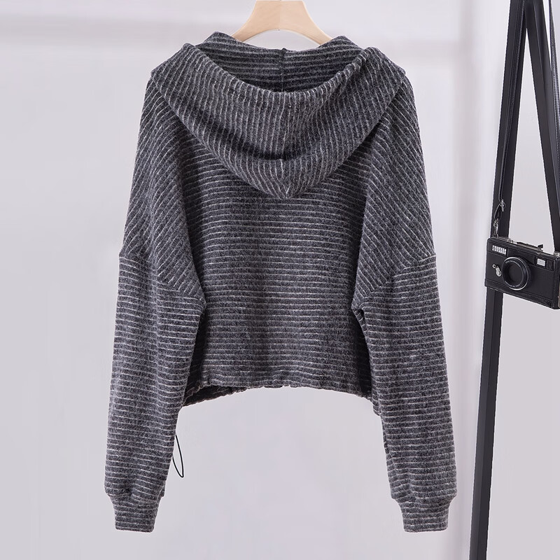 Sibaishe soft and waxy striped suit for women 2025 autumn new long-sleeved jacket and casual pants two-piece set