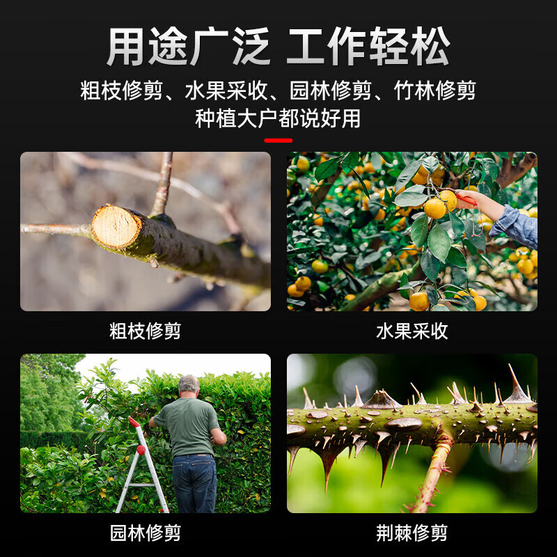 TURBOVOLT Brushless Electric Scissors Rechargeable Pruning Branch Fruit Tree Gardening Scissors Pruning Shears SL25S