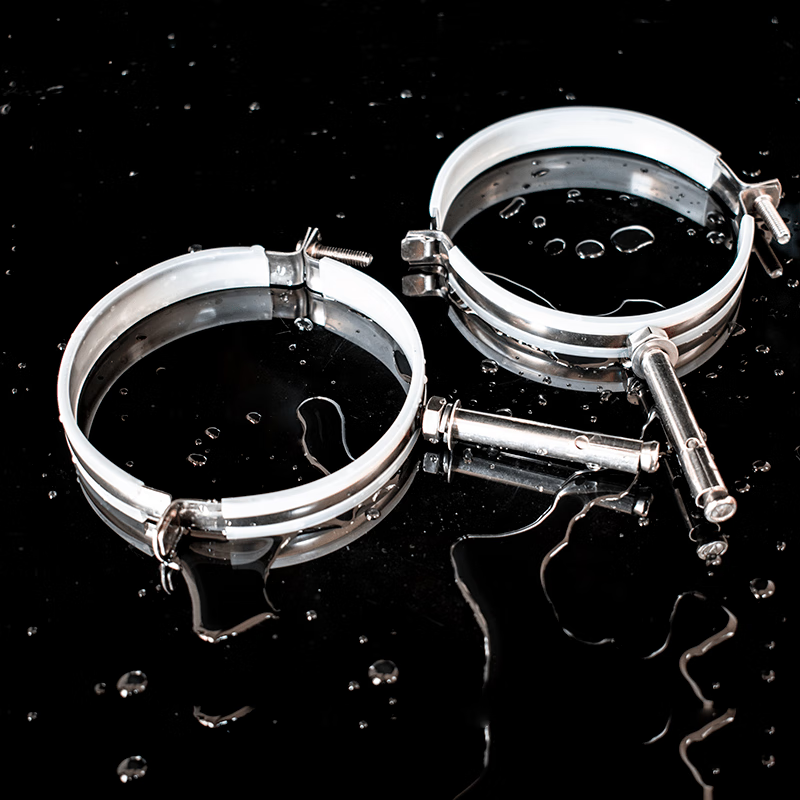 Xu ordered stainless steel pop-up pipe code hoop pipe clamp buckle hanging code buckle pvc rubber-coated drainage pipe clamp pipe bracket elevator stainless steel 110mm pop-up M10 nail length 8cm (10 pieces)