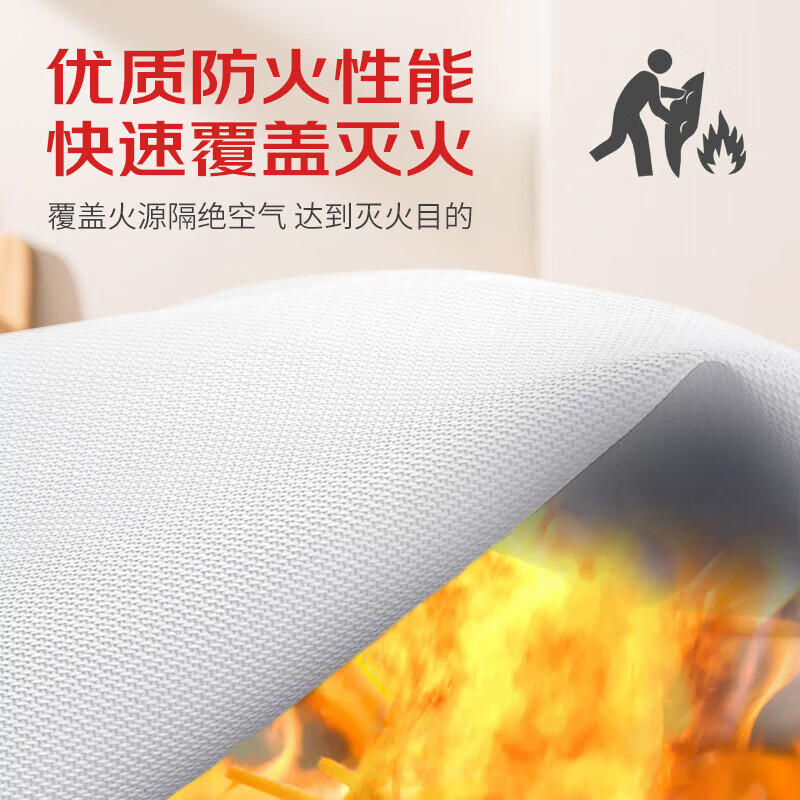 Fire extinguishing blanket, special national standard certification for fire protection, commercial kitchen, home, household emergency escape equipment, flame retardant fireproof mat, national standard quality/government and enterprise procurement/fire protection recommendation