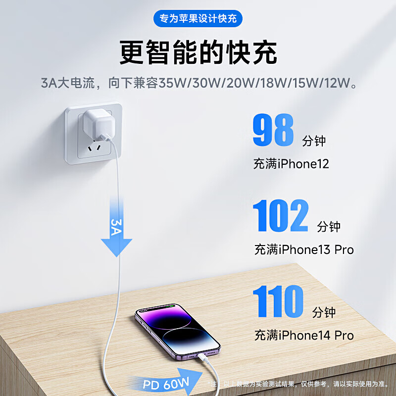Tianyu (K-Touch) adapts to Apple 15/17 charging cable 45W original fast charging set iPhone16PlusPromax gallium nitride type-c mobile phone charger head genuine braided data cable genuine official equipped double C port 60W fast charging braided cable 1.0 meters
