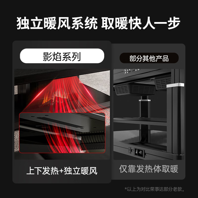 Royalstar's 26-year-old new electric heating table 1.38 meters graphene heating simulation flame grill stove table integrated home living room heating coffee table electric heater multi-functional heating table RC-C16