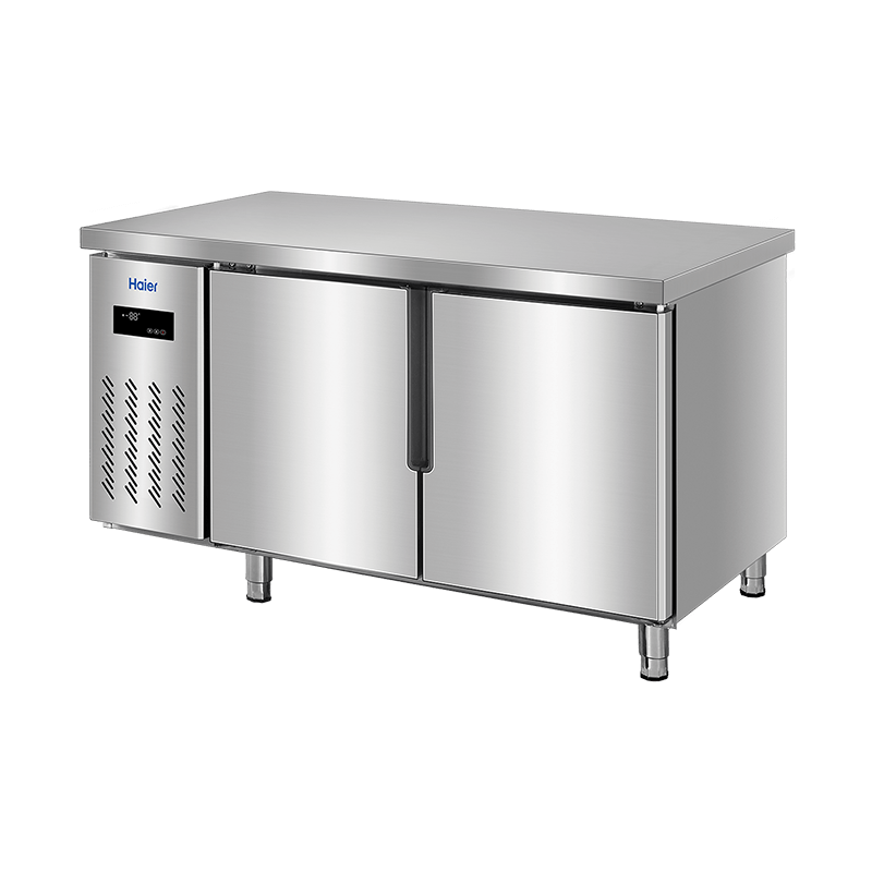 Haier commercial freezer stainless steel operating table fresh-keeping work platform kitchen refrigerator hotel restaurant canteen milk tea shop refrigeration frozen copper tube quick-frozen beef and mutton vegetables 1.2 meters 233 liters | Refrigeration/freezing conversion | Stainless steel