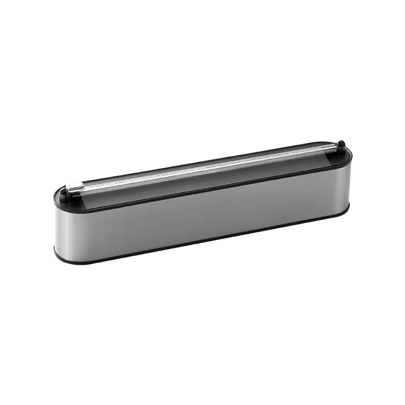 Sailotou stainless steel cling film cutter magnetic wall-mounted tin foil sliding tear-free cutting box 25 brushed stainless steel cutting cling film 1 roll