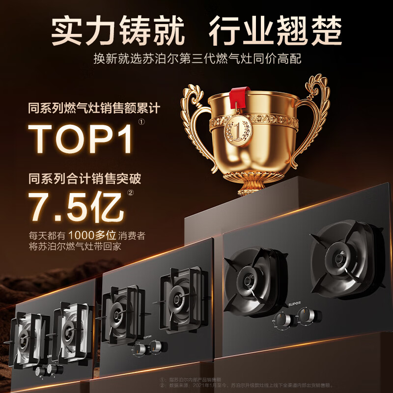 SUPOR gas stove household natural gas double stove 5.2KW strong fire 70% high thermal efficiency gas stove embedded adjustable chassis DB28S