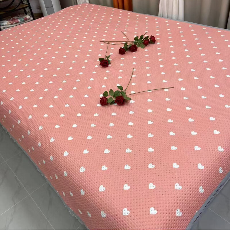 RSRDDY multi-functional four-season kang cover three-layer quilted tatami bed cover double sheet rural kang mat double-sided bedding Carrot Rabbit 350*220cm for tatami or kang within 3.5 meters