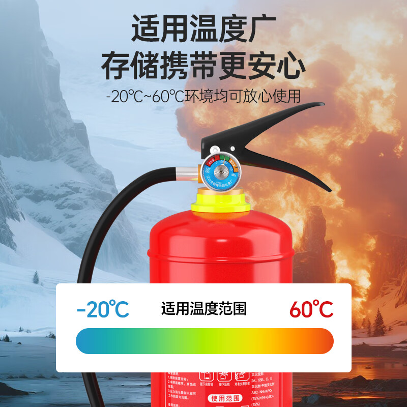 Pengshilong 2025 New National Standard 4kg Dry Powder Fire Extinguisher Portable National Fire Protection 3C Certification 4kg Fire Fighting Equipment Annual Inspection Collection Commercial Office Warehousing Property Vehicle-mounted Fire Extinguisher Free Inspection Card