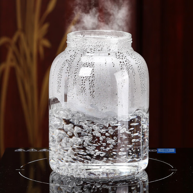 YITELAN inverted leak-proof spiral sealed jar high borosilicate glass storage jar with lid 2 liter tea jar snacks medicinal dry goods storage sealed bottle