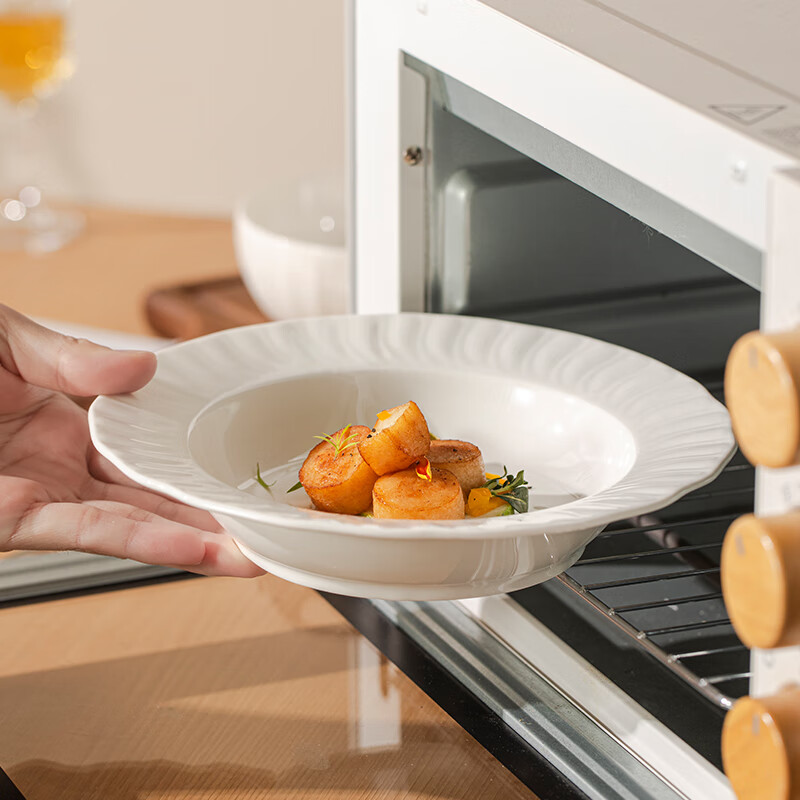 Lowe Youmi Rabbit Ceramic Plate Home Dish Plate High Temperature White Porcelain Dish Plate Deepened Plate Bowl Home 2025 New Plate Elegant Lace 7-inch Lace Plate 2 Pack No Specifications