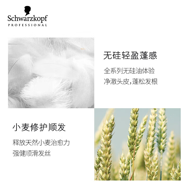 Schwarzkopf professional exclusive repair and shine conditioner 1L moisturizing, smooth and fluffy hair, silicone-free perm, shampoo, protein and moisturizing hair