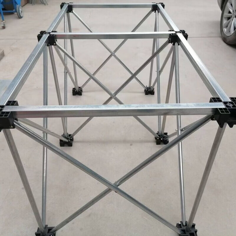 Mo Peng spider leg workbench reinforced galvanized steel spider leg rock slab workbench woodworking bricklayer tile glass marble processing platform retractable portable multifunctional rock slab shelf woodworking stainless steel 15 legs 1.2 meters wide 2.34 meters long by 70 centimeters high
