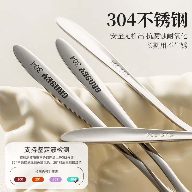 Guangyi Fork Fruit Fork Steak Western Food Cutlery Set 304 Stainless Steel Extended Fork Head 5 Pack GY1276