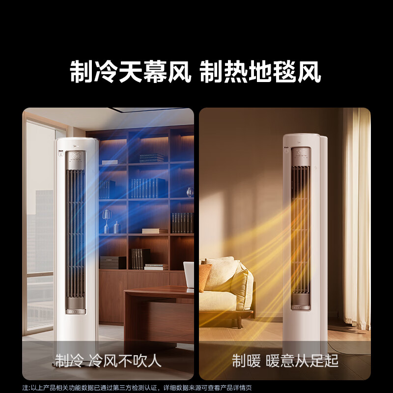 Midea Air Conditioner Cool Energy Saving Ultra 4 HP New Level Energy Efficiency Inverter Large Living Room 16 Meter Air Supply Double Row Pure Copper Tube Comfort Wind Vertical Cabinet KFR-88LW/N8KS1-1U