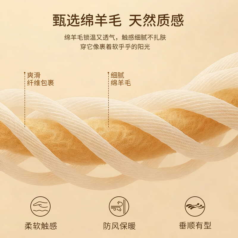 Handu Clothing House Gaozhi Commuting Style Long-haired Wool Hand-Length Double-sided Wool Coat 2025 High-end Wool Coat