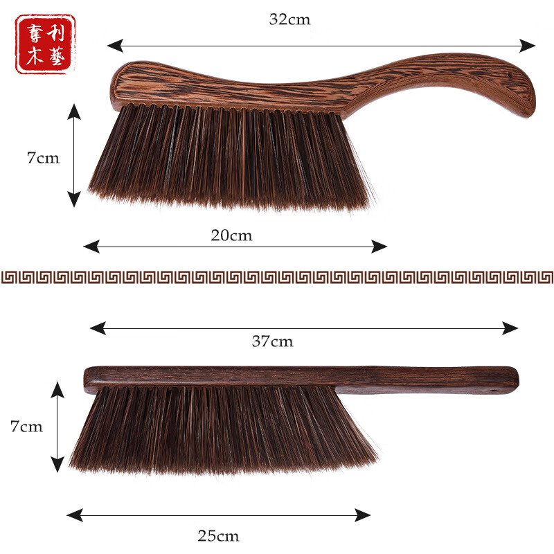 Kelibang chicken wing wooden bed brush soft bristle bed sweeper bed dust cleaning brush thickened long handle straight handle 4 rows wooden dust brush KB2044