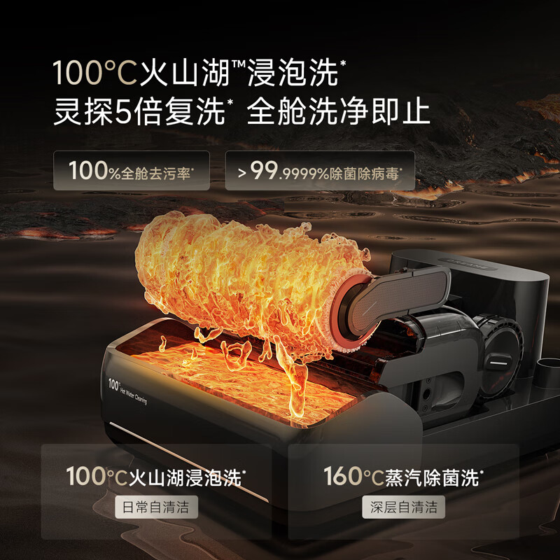 Chaimi New Product Explorer Steam Floor Scrubber H60 Ultra 160 Ultra-Temperature Steam + 90 Hot Water Dual Heat Floor Scrubbing AI Robotic Arm 2.0