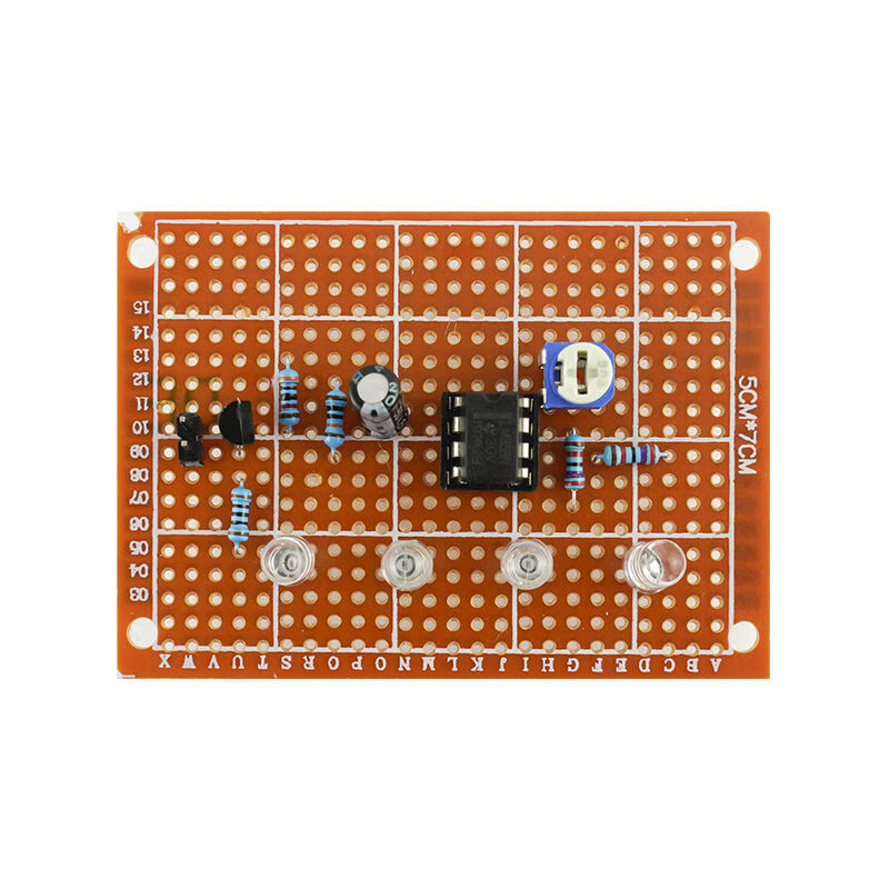 Mo Peng circuit board welding practice set hole board production DIY electronic kit novice beginner student board TZ-WNB-9 hole board 6-piece kit (fiberglass board)