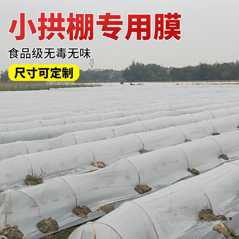White transparent agricultural seedling film, small shed film, thermal insulation and moisturizing greenhouse film, waterproof plastic film protective film, 2 wires thick, 2 meters wide, 20 meters long (zero cut)
