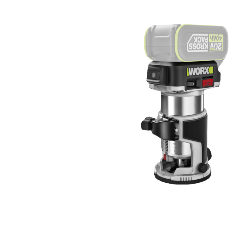 WORX lithium battery brushless trimming machine small gong electromechanical wood milling board aluminum plastic board woodworking slotting artifact WU560 two batteries 4.0 + Fulimen F30 direct nail gun master