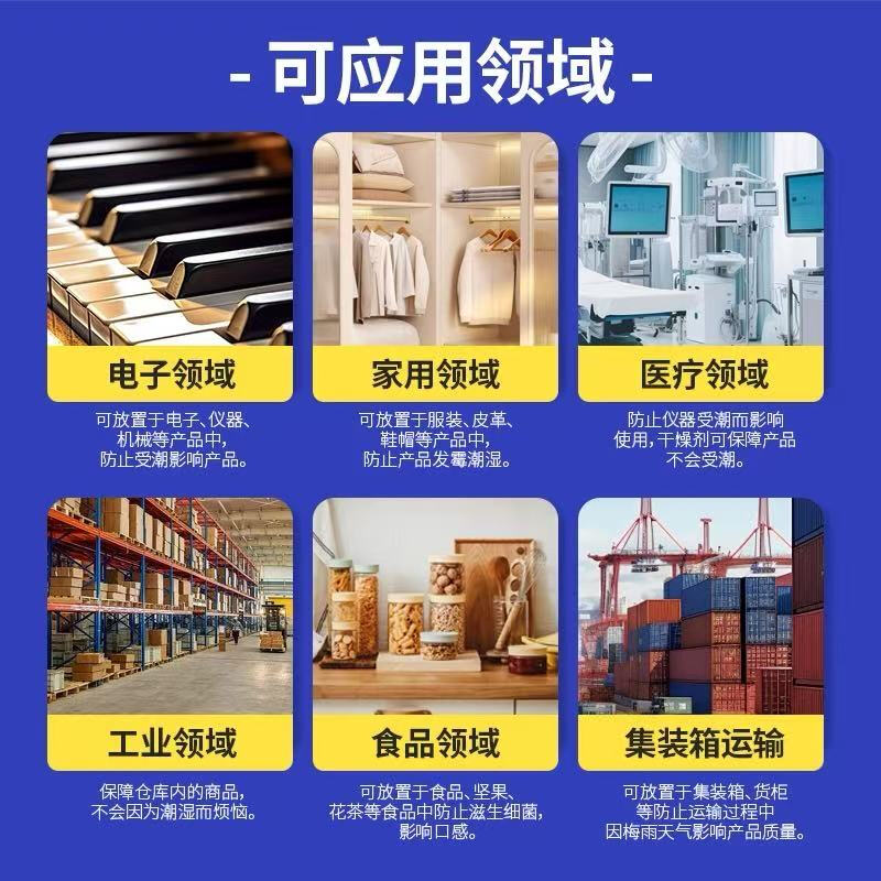 Zhaoshen Desiccant Large Pack Hygroscopic Transparent Silica Gel Beads Electronic Products Industrial Metal Machinery Equipment Warehouse Clothing Luggage Moisture-proof Agent 100g*10 Packs Jingcangfa