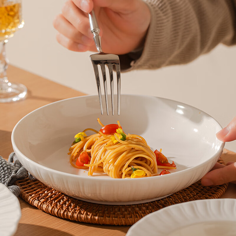 Lowe Youmi Rabbit Ceramic Plate Home Dish Plate High Temperature White Porcelain Dish Plate Deepened Plate Bowl Home 2025 New Plate Elegant Lace 7-inch Lace Plate 2 Pack No Specifications