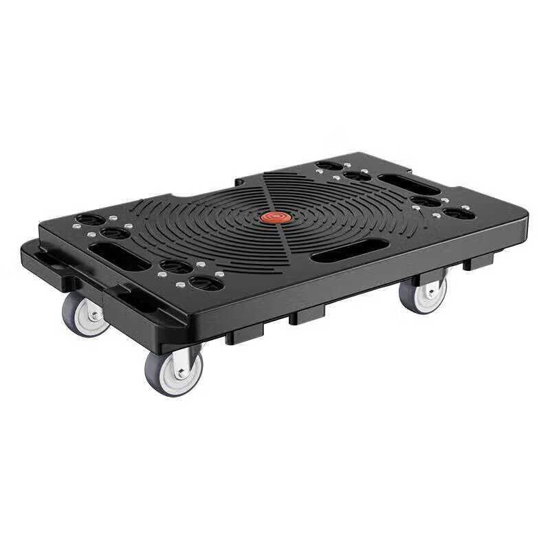 DELIXI ELECTRIC turtle cart can be spliced into turnover cart Beiguang household silent cart transport cart small cart universal flatbed truck tray brand new material medium blue 50*37/3 inch micro-sound wheel