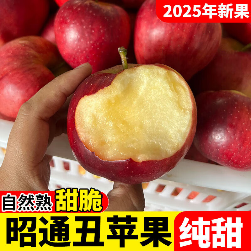 2025 Authentic Yunnan Zhaotong Rock Candy Apple Fresh Fruit Apple Seasonal Crisp Sweet Fruit Origin Straight Hair 9 Jin Pack Extra Large Fruit (90-100mm)