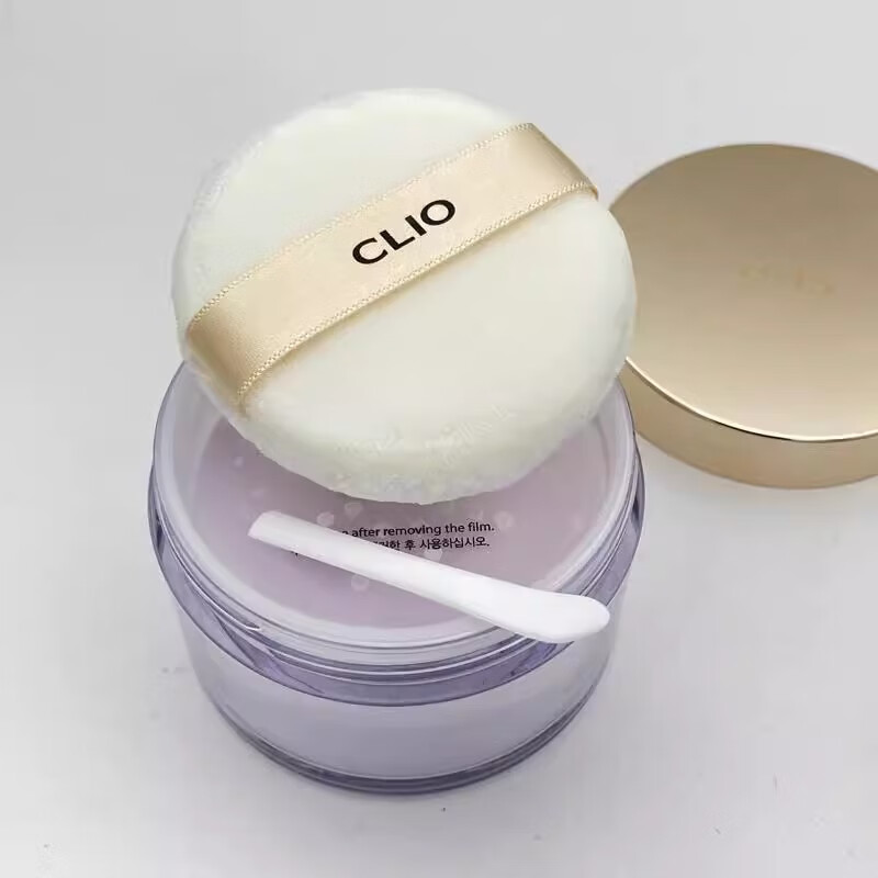 Claio (clio) loose powder, beauty and moisturizing powder, oil control imported from Korea, long-lasting makeup, brightening, invisible pores, waterproof and sweat setting powder concealer, clio loose powder, moisturizing and oil-controlling powder 45g with packaging box