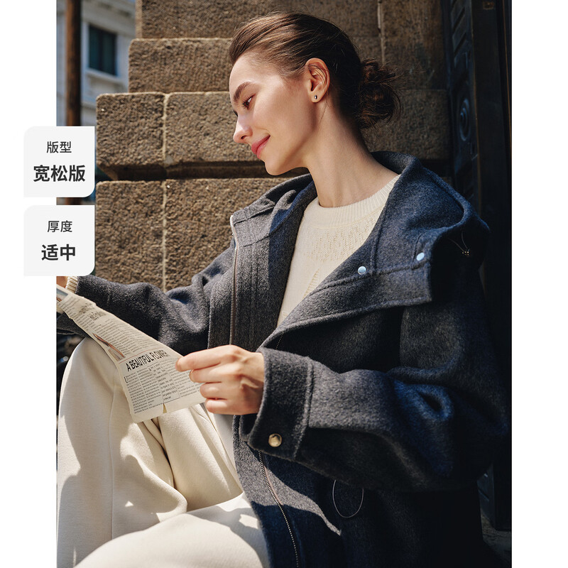 Navikel Italian dinghy 25 years new women's mid-length woolen coat loose wool coat 2341445502