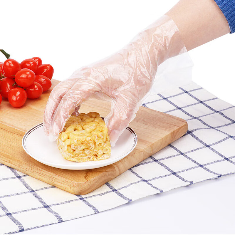 Klinlai Korea imported disposable PE gloves boxed food grade 200 crayfish baking beauty kitchen