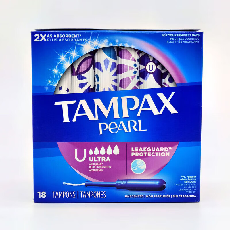 TAMPAX Canada Tampax Tampon Long Catheter Extra Large Flow 18/36/50 Count U S+ 36L