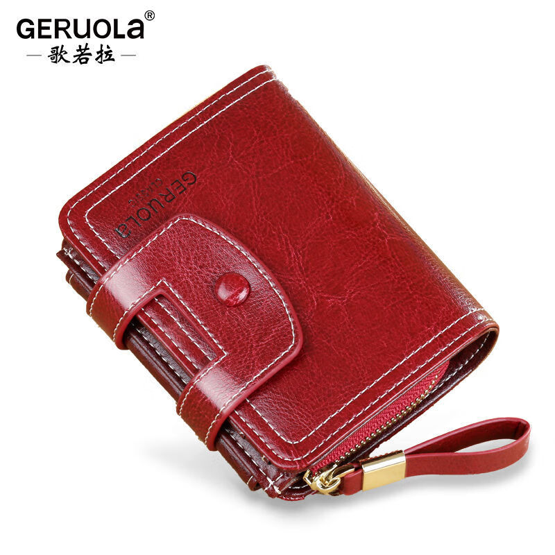 Ye Yu Wallet Women's Genuine Leather 2023 New Exquisite Short Driver's License Card Holder All-in-one Multi-Function Soft Cowhide Wallet Burgundy Genuine Cowhide + High Quality