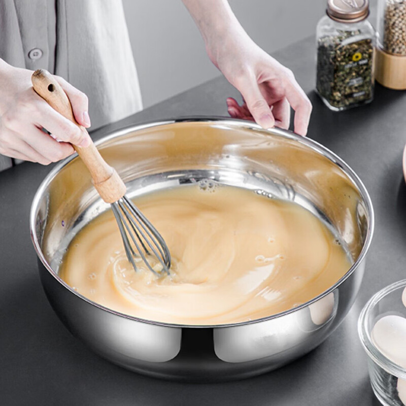 Extra thick stainless steel and washbasin household basin with lid kneading noodle washbasin boiled fish basin multi-purpose basin footbath 32CM 1 basin + 1 cover plate