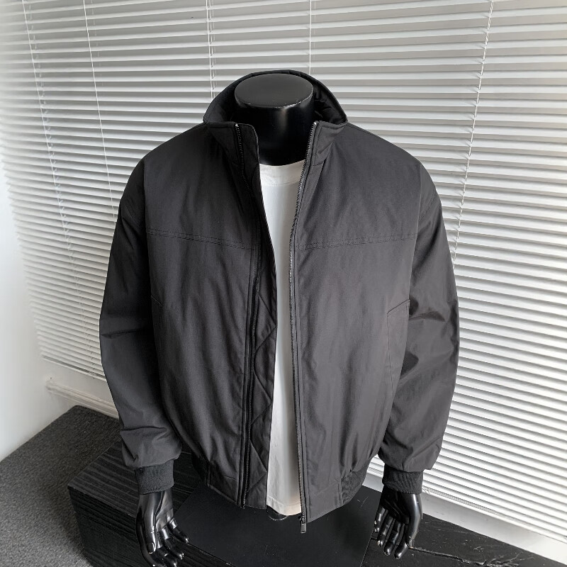 SWAMP AREA flight jacket men's autumn and winter velvet thickened warm beautiful cotton coat SWC296JR rock gray XL