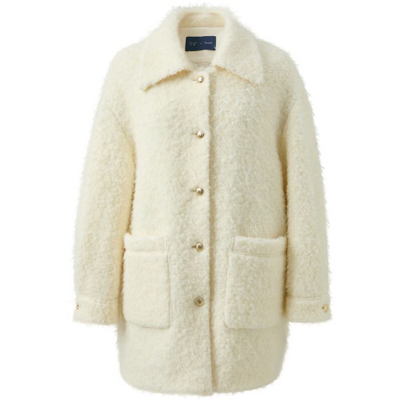 Sancai 2025 new winter woolen coat, quilted mid-length coat, loose coat for women