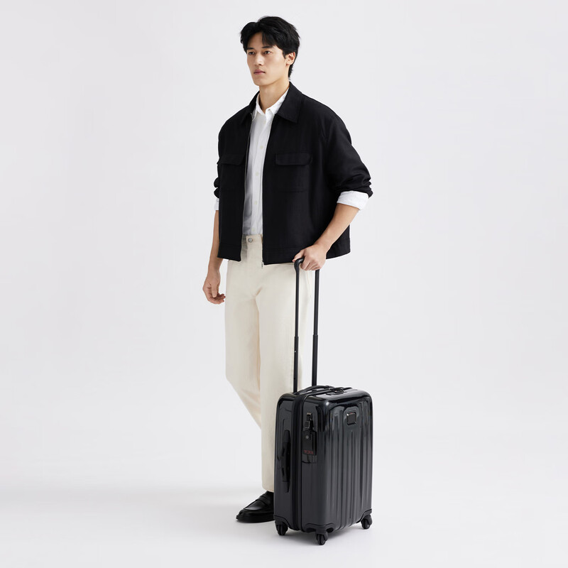 TUMI/TUMI V4 series expandable travel trolley suitcase, New Year's Valentine's Day gift, black, 20 inches, boardable, suitable for short distances