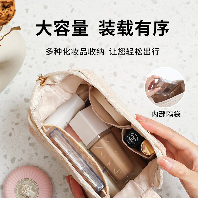 Lohas Travel Cosmetic Bag Portable Small Women's Mini Small Package Small Toiletries and Skin Care Products Women's Compact Outing Storage Bag