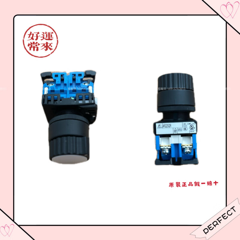 Fuji rotary flat button AR22S2R-20B self-reset start stop AR30S1R S3R S6R AR22S2R-20W