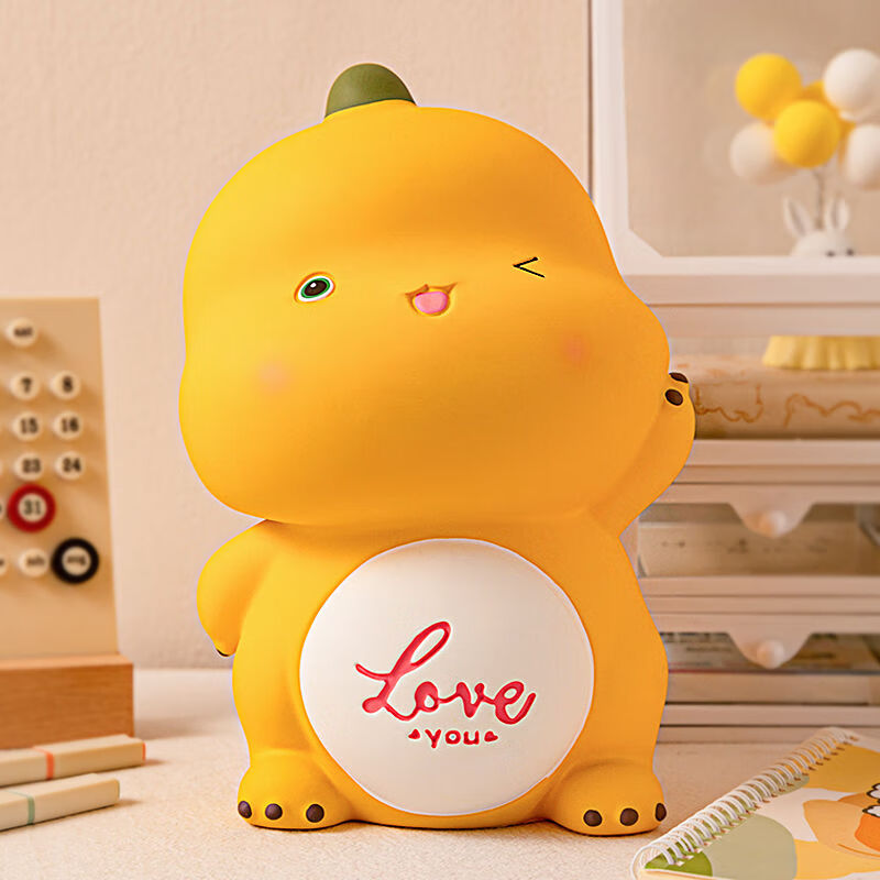 IXJSN Xiaolong piggy bank 2025 new style children's boys and girls can only enter and not get out adult large-capacity savings coin jar ornaments genuine tilted head Xiaolong yellow small size