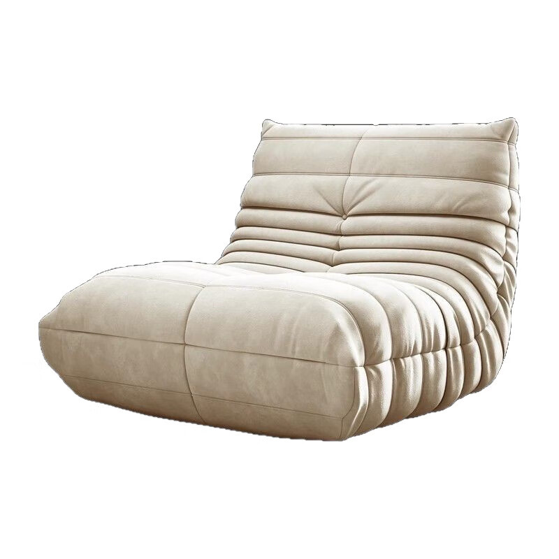 He Jiagong living room internet celebrity single sofa style balcony tatami sofa sponge rocking chair comfortable small apartment chair white - velvet fabric soft and skin-friendly