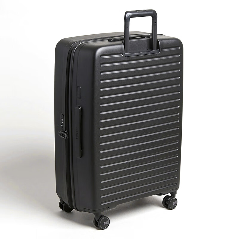 Samsonite's new trolley case RESTACK series KO6 striped suitcase, lightweight and wear-resistant boarding case, large capacity suitcase KO6 black 20 inches (expandable)