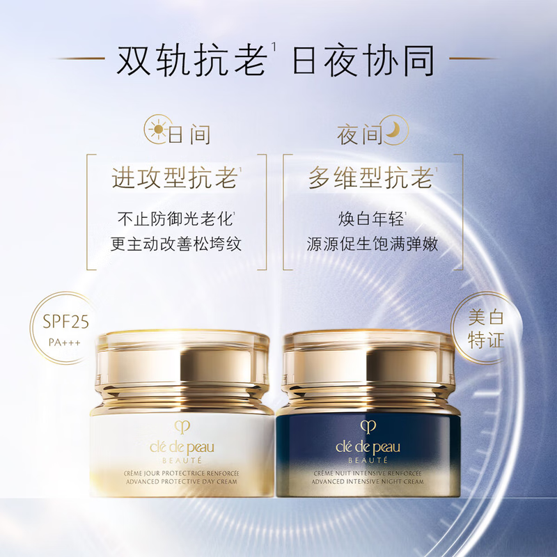 The Cle de Peau counter has the same authentic cpb water emulsion and diamond light essence three-piece set, day and night cream and isolation skin care product set, diamond light day and night cream luxury care set (six-piece set)