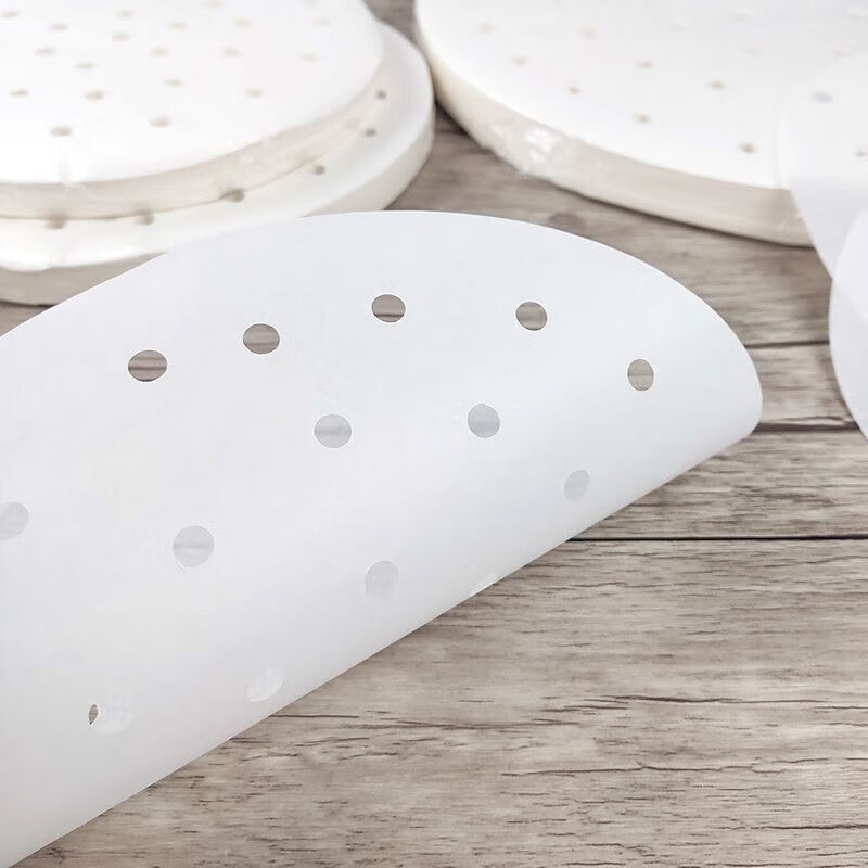 Qinkai steamer paper round steamed bun paper disposable small steamed bun non-stick oil paper household bottom paper 100 sheets/pack large steamer paper 30cm 100 sheets