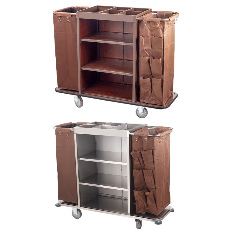 Chunshao Hotel Multifunctional Room Linen Cart Cleaning and Cleaning Service Cart Work Cart Cleaning Hotel Cart 4-inch Unilateral Cart-Special Carpet Special Wheel