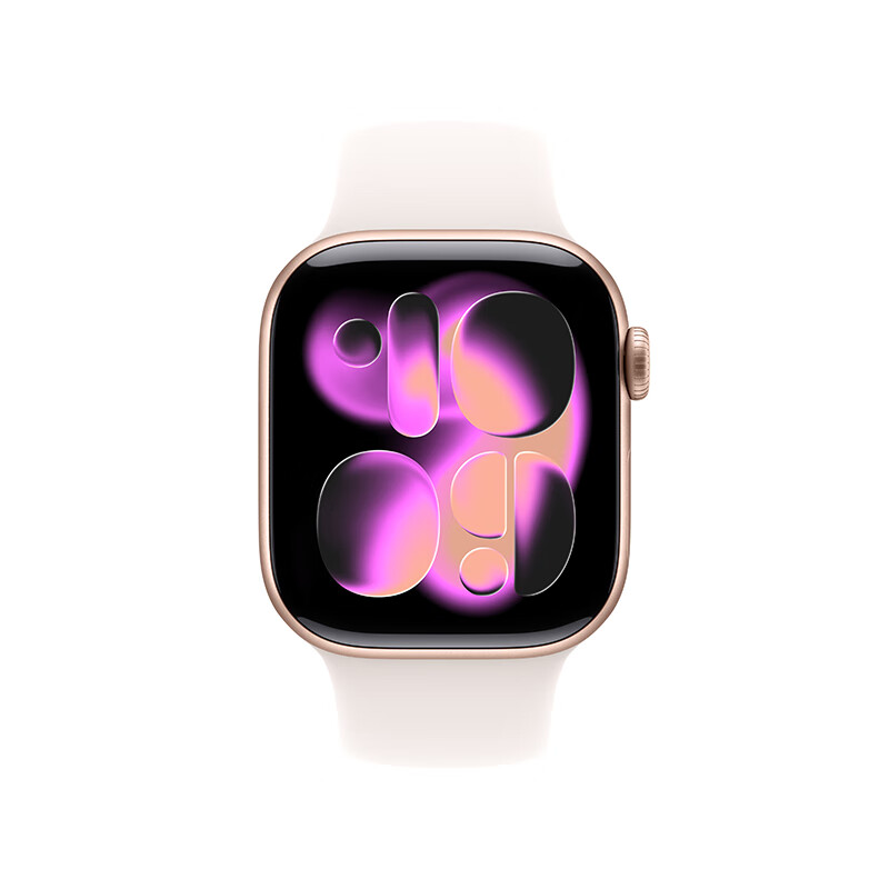 Apple/Apple Watch S11 Smart Watch GPS Model 42mm Rose Gold Aluminum Metal Case Light Peach Pink Sports Strap S/M MEUN4CH/B