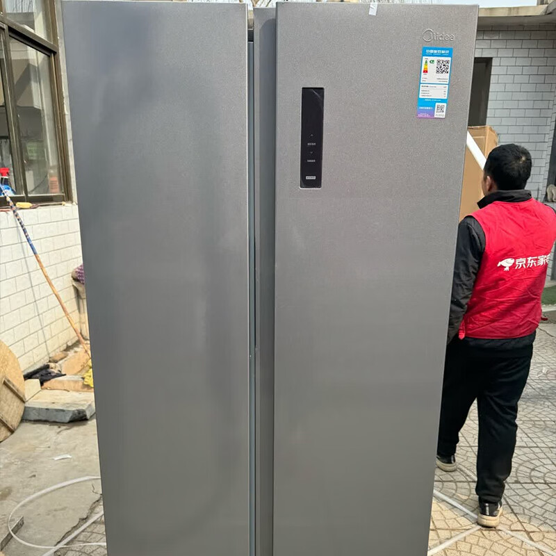 Midea double-door double-door 571-liter large-capacity household refrigerator first-class energy efficiency dual-frequency air-cooled frost-free embedded tail cargo machine BCD-571WKPM(E)