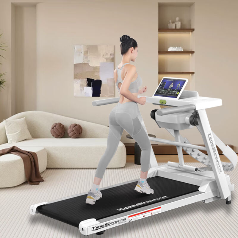 Treadmill home new small folding multi-functional weight loss silent shock-absorbing walking machine indoor gym dedicated J3 multi-function/electric massage machine sit-up frame/black